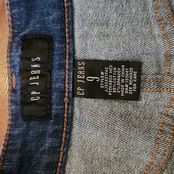 CP Shorts Womens Size 9 Denim Jean Distressed Burton Up Juniors Fray Cut Off - Picture 5 of 9